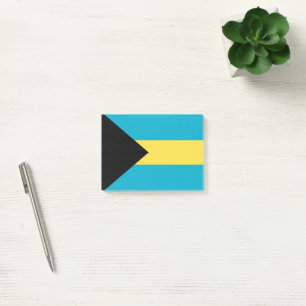 Bahamas-Flagge Post-it Klebezettel