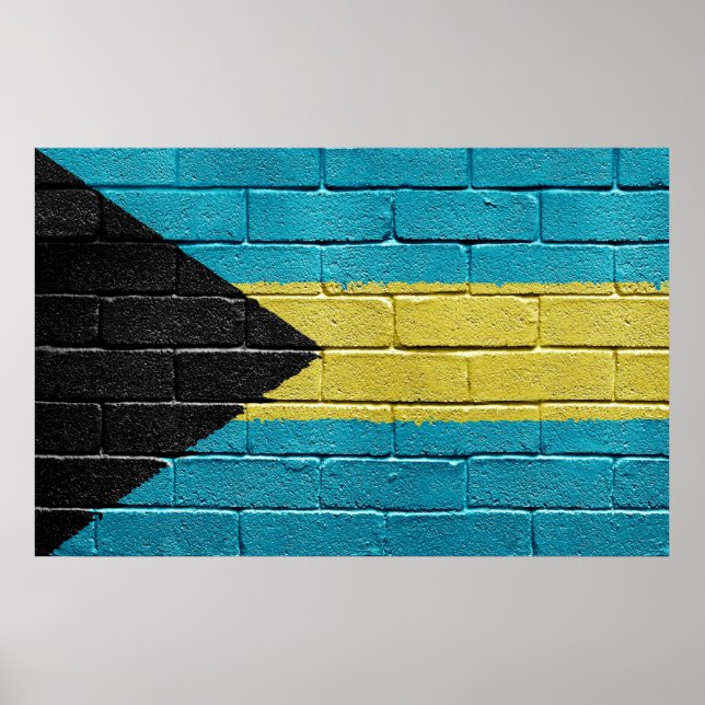 Bahamas-Flagge Poster (Vorne)