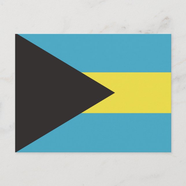 Bahamas-Flagge Postkarte (Vorderseite)