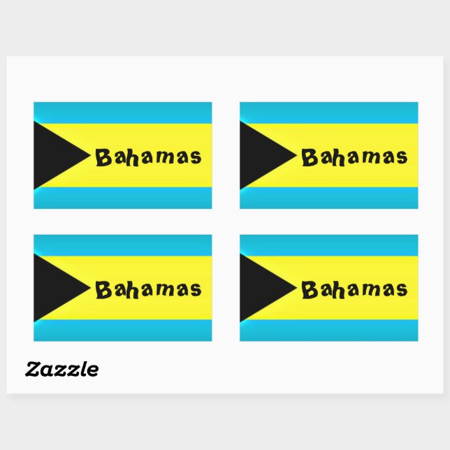 Bahamas-Flagge Rechteckiger Aufkleber (Blatt)