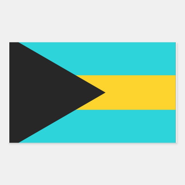 Bahamas-Flagge Rechteckiger Aufkleber (Vorderseite)