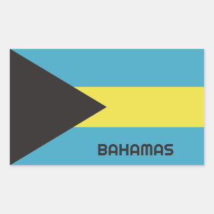 Bahamas-Flagge Rechteckiger Aufkleber