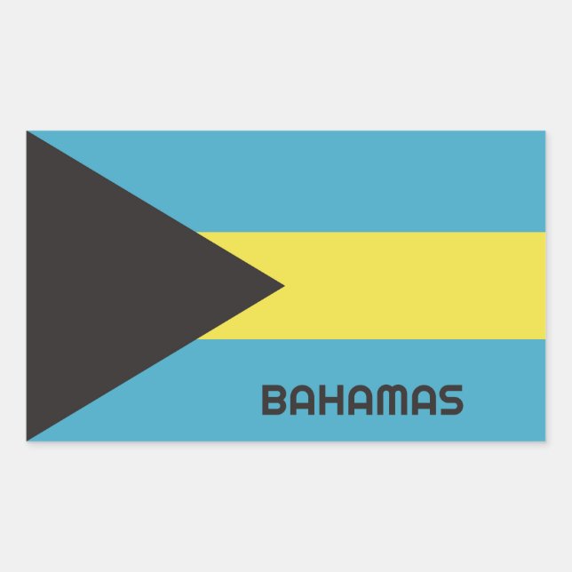 Bahamas-Flagge Rechteckiger Aufkleber (Vorderseite)