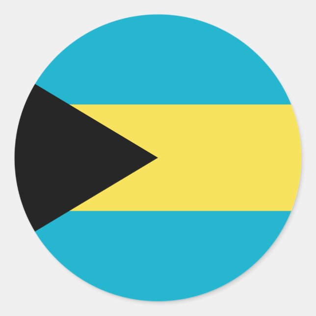 Bahamas-Flagge Runder Aufkleber (Vorderseite)