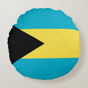 Bahamas-Flagge Rundes Kissen