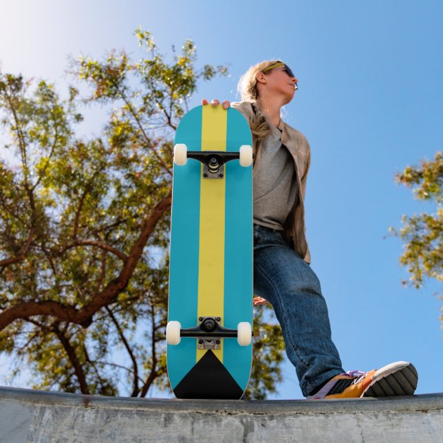 Bahamas-Flagge Skateboard (Außenbereich 1)