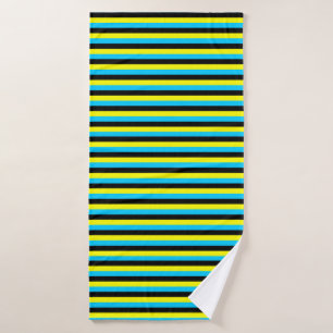 bahamas flagge streifen land muster blau gelb b badehandtuch