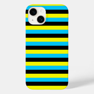 bahamas flagge streifen land muster blau gelb b Case-Mate iPhone 14 hülle