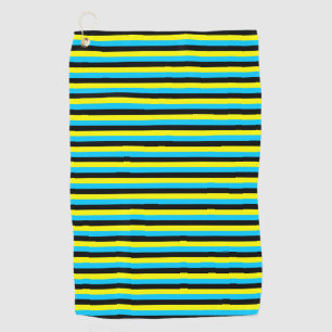 bahamas flagge streifen land muster blau gelb b golfhandtuch