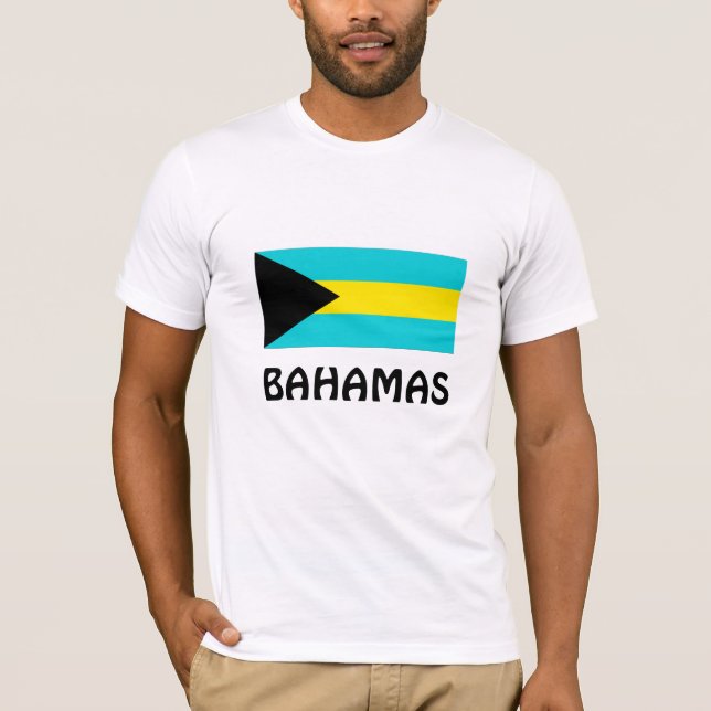 Bahamas-Flagge T-Shirt (Vorderseite)