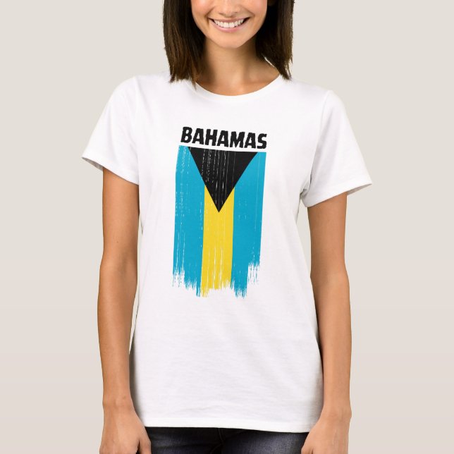 Bahamas-Flagge T-Shirt (Vorderseite)