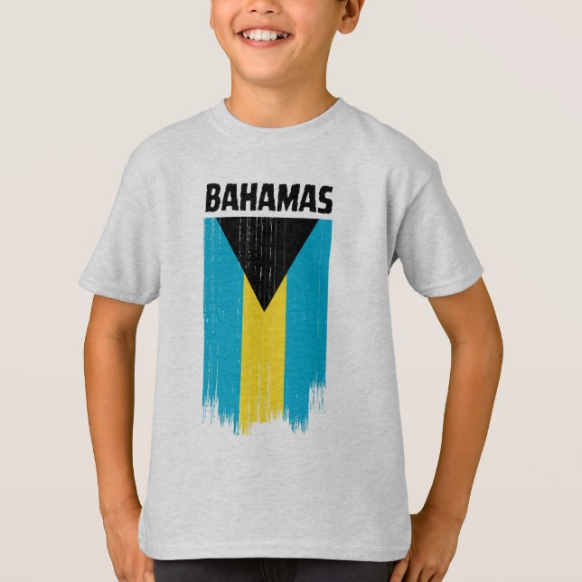 Bahamas-Flagge T-Shirt (Vorderseite)