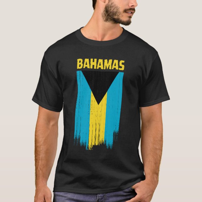 Bahamas-Flagge T-Shirt (Vorderseite)