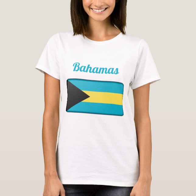 Bahamas-Flagge T-Shirt (Vorderseite)
