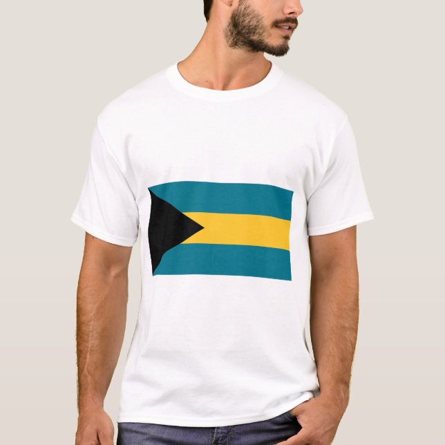 Bahamas-Flagge T-Shirt (Vorderseite)