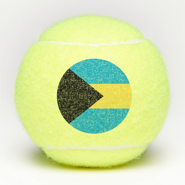 Bahamas-Flagge Tennisbälle (Vorderseite)