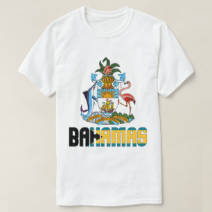Bahamas-Flagge und -Wappen - Patriotisch T-Shirt