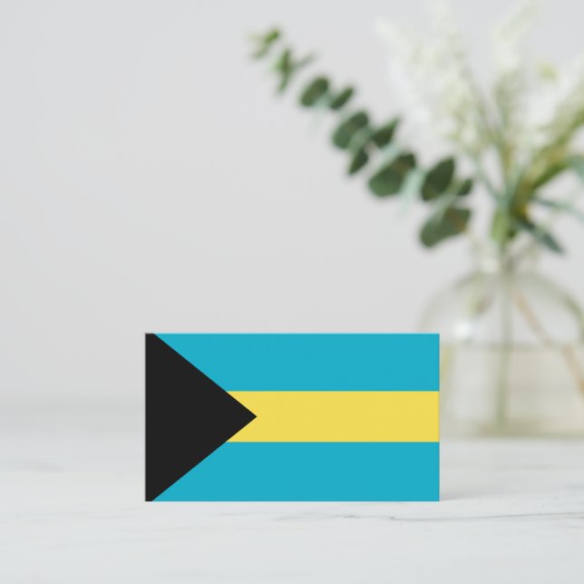 Bahamas-Flagge Visitenkarte (Stehend Vorderseite)