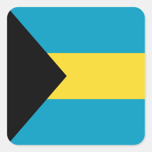 Bahamas-Flaggen-Aufkleber Quadratischer Aufkleber