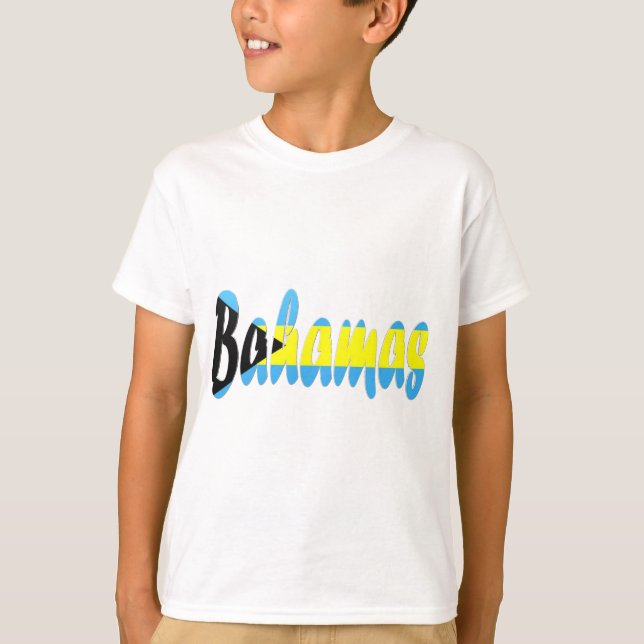 Bahamas-Flaggen-T - Shirt (Vorderseite)