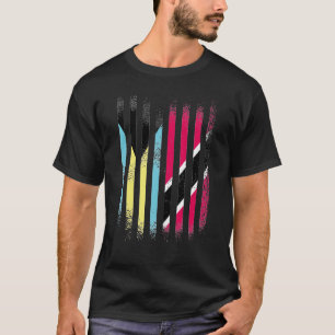 Bahamas Flaggen Trinidad und Tobago Grown Country T-Shirt