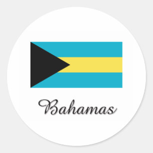 Bahamas-Flaggendesign Runder Aufkleber