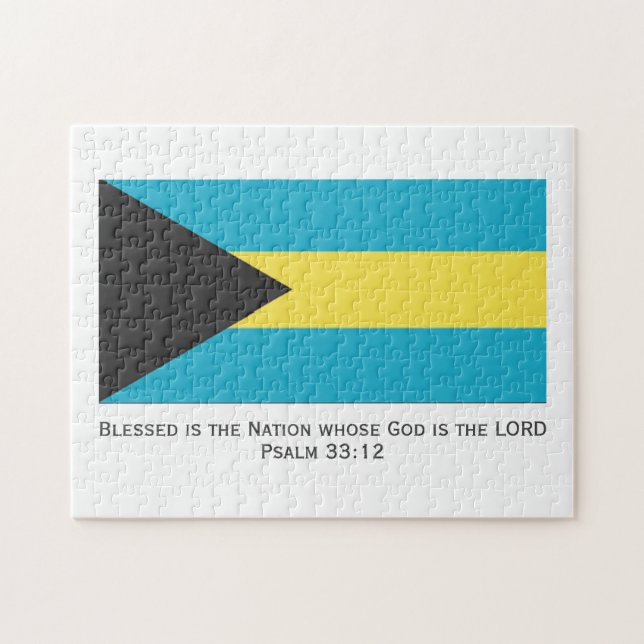 BAHAMAS | Gesegnete Nation | BAHAMIAN FLAG Puzzle (Horizontal)