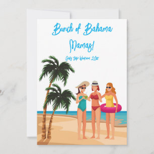 Bahamas Girls Trip Junggeselinnen-Abschied Urlaub Einladung