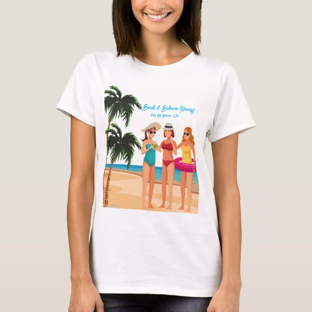 Bahamas Girls Trip Junggeselinnen-Abschied Urlaub T-Shirt (Vorderseite)