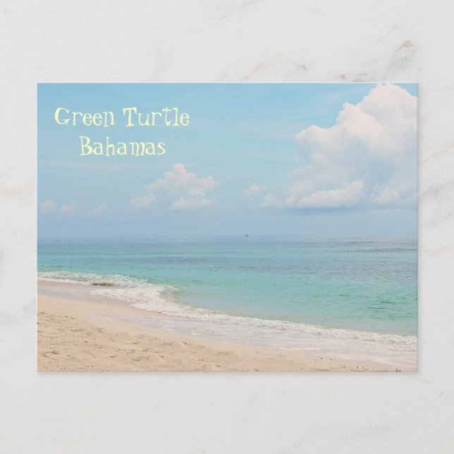 BAHAMAS/GREEN TURTLE CAY" DESERTED STRAND POSTKARTE (Vorderseite)