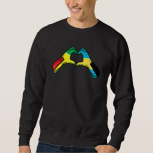 Bahamas Guyana-Flagge Bahamianer Guyanese Herz 1 Sweatshirt
