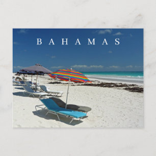 Bahamas Hafen Insel Sonnenliegen Blick auf Postkar Postkarte