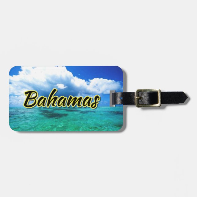Bahamas Himmel Gepäckanhänger (Vorderseite horizontal)