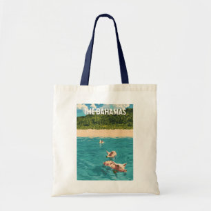 Bahamas Illustration Reisen Vintag Tragetasche