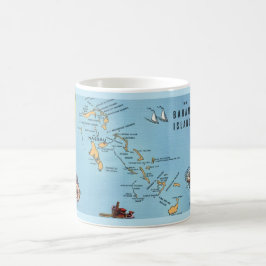 Bahamas-Inseln Karte Kaffeetasse