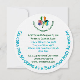 Bahamas irisches amerikanisches Flag Kleeblatt Geb Einladung