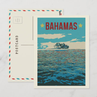 Bahamas Karibik, typische Landschaft Postcard Postkarte