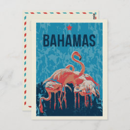Bahamas Karibischer Rosa Flamingos Postcard Postkarte