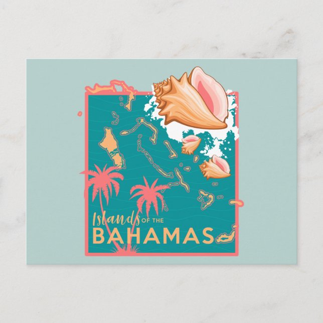 Bahamas Karte Bahamas Postcard Ausflug Kreuzfahrt (Vorderseite)