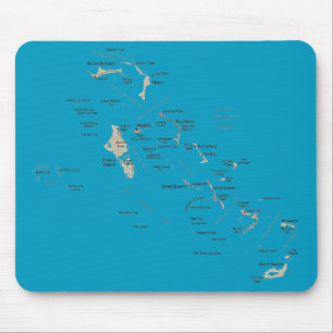 Bahamas-Karte Mousepad