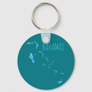 Bahamas Karte Schlüsselanhänger