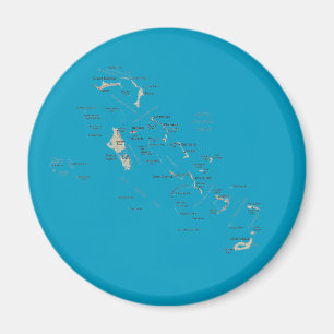 Bahamas-Karten-Magnet Magnet