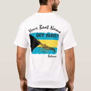 Bahamas kennzeichnen mit Entwurf des stacheligen T-Shirt