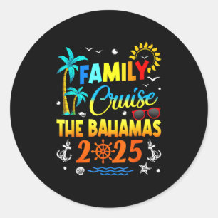 Bahamas-Kreuzfahrt 2025 Familie Freunde Gruppenurl Runder Aufkleber