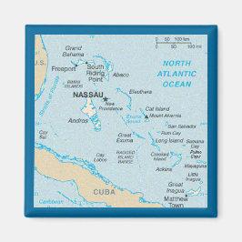 Bahamas Map Magnet