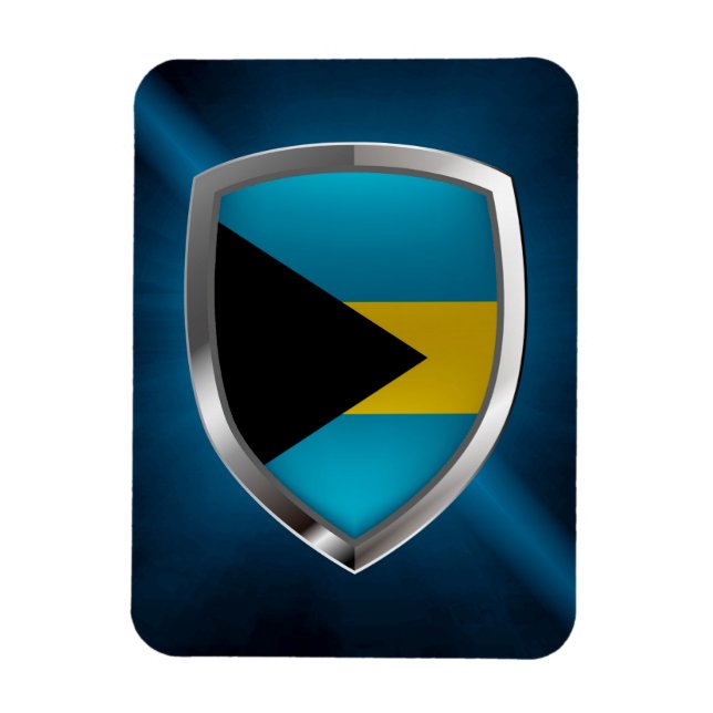 Bahamas Mettalic Emblem Magnet (Vertikal)