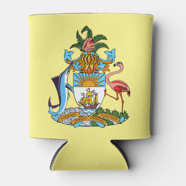 Bahamas mit Wappen (Karibisches Paradies) Dosenkühler (Vorderseite)