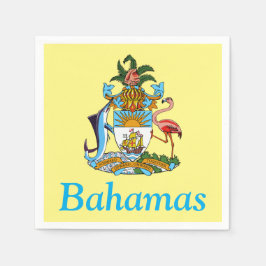 Bahamas mit Wappen (Karibisches Paradies) Serviette