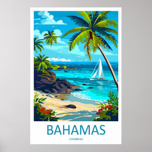 Bahamas National Travel Park Skiposter Vintage Poster