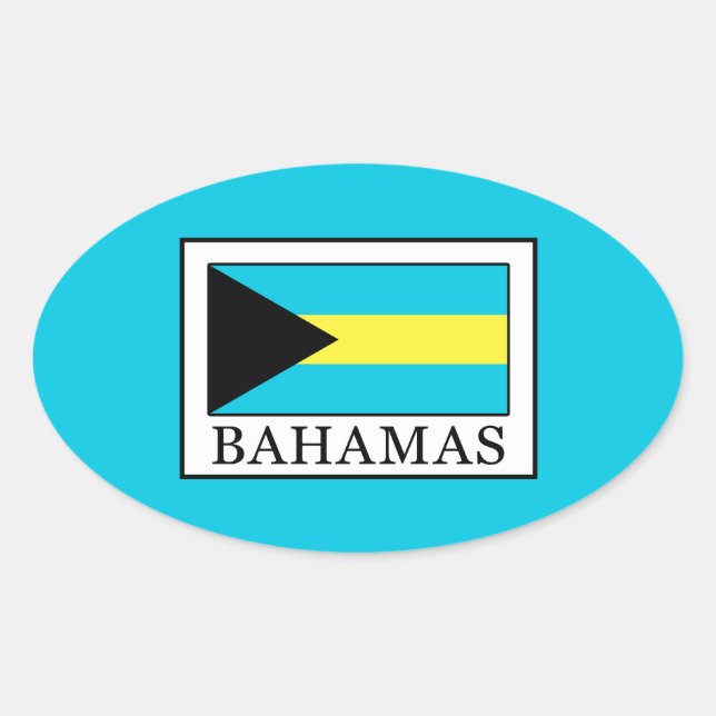 Bahamas Ovaler Aufkleber (Vorderseite)